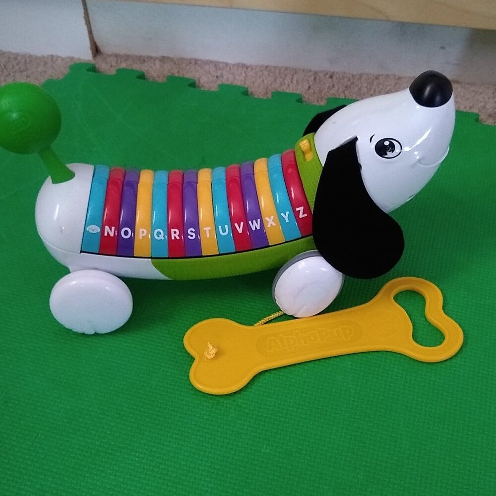 Leap frog Alpha-pup Pull Along Dog ABC Alphabet talking toy